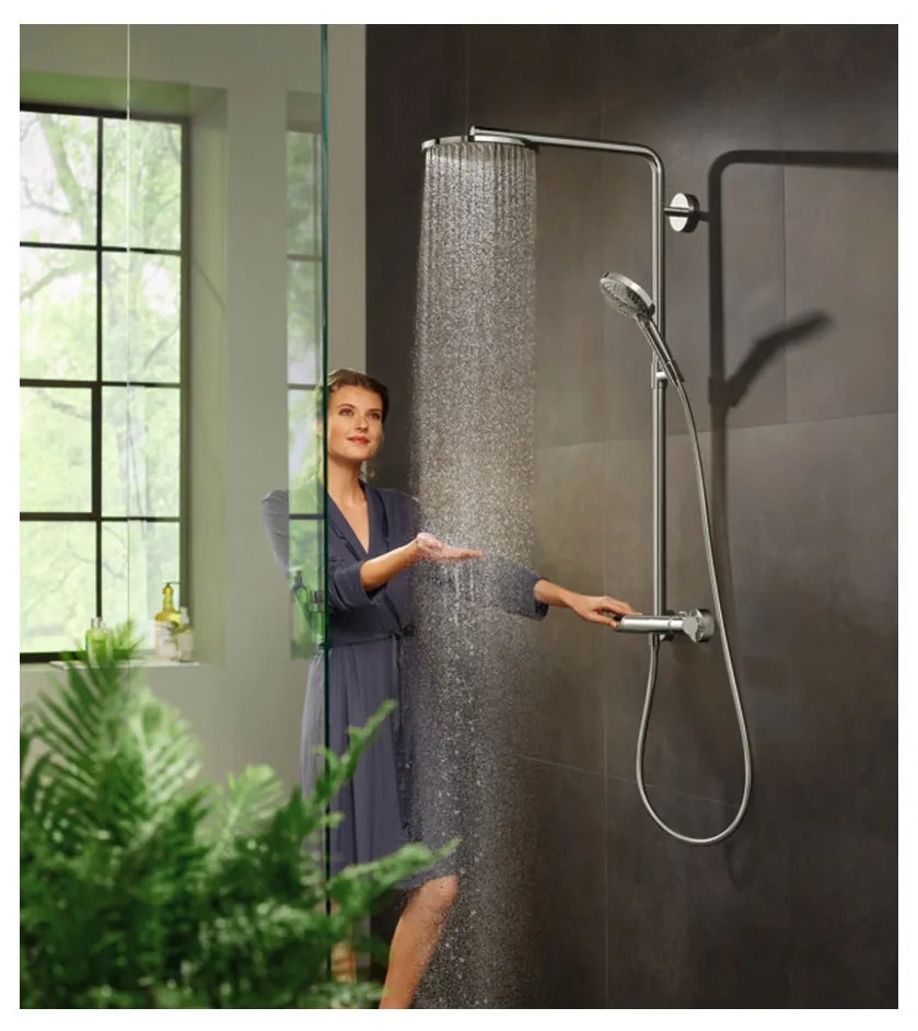 Hansgrohe Raindance Select S, Showerpipe 240 1jet PowderRain s termostatom, chróm,HAN-27633000