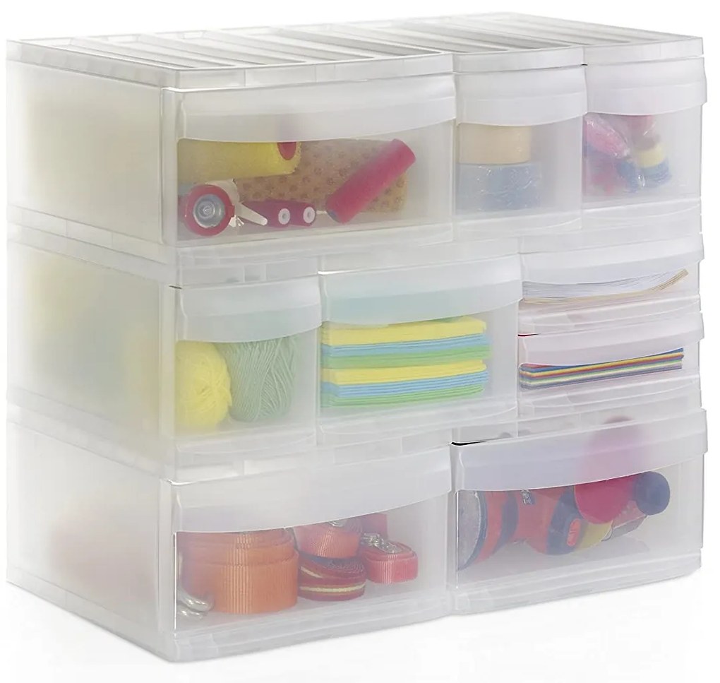 DUO M - Box s 2 zásuvkami (A4), úložný box výsuvný, transparentný Rotho SYSTEMIX