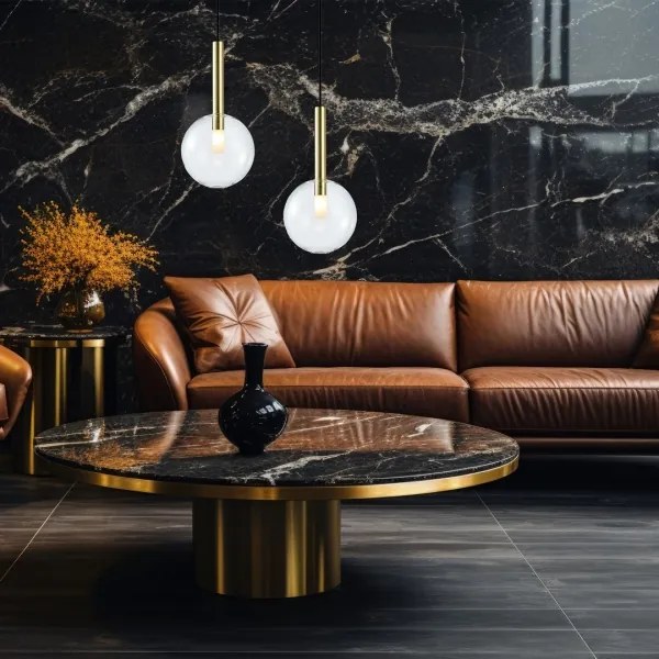 Luster na lanku NIKO 1xG9/9W/230V pr. 20 cm zlatá