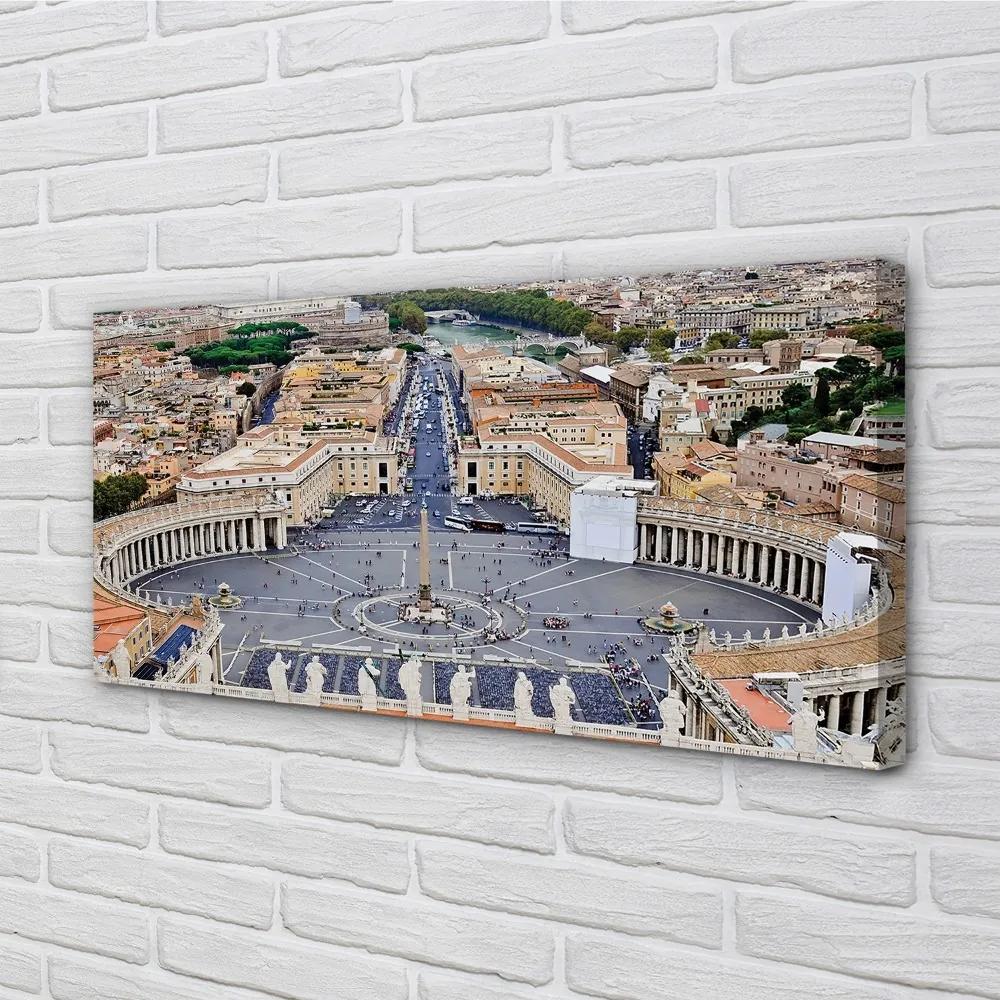 Obraz na plátne Rome Vatican square panorama 125x50 cm