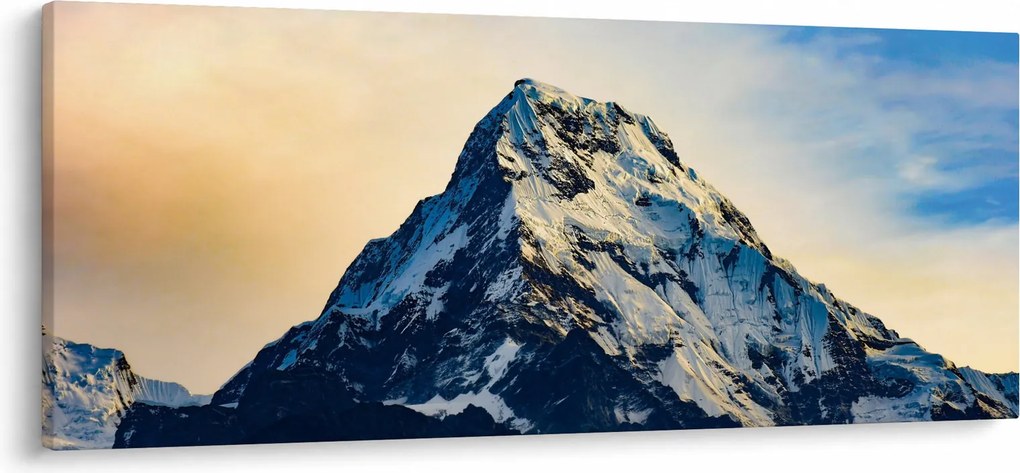 Obraz zasnežených hôr, Nepál (120x50 cm)