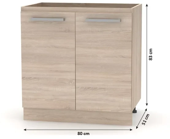 Kuchyňa Nova Plus 240 - dub sonoma / biela