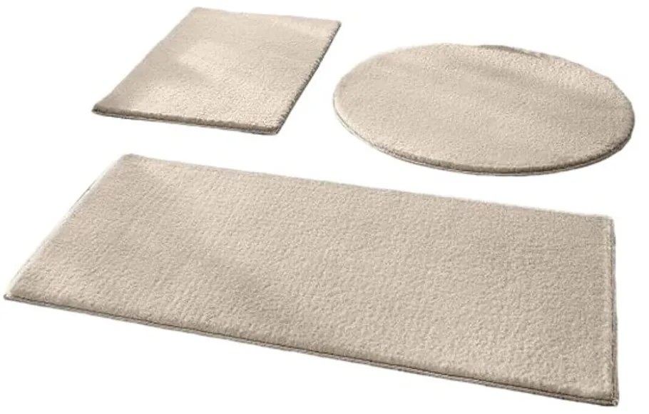 Sivobéžové kúpeľňové predložky v súprave 3 ks 50x90 cm – Mila Home