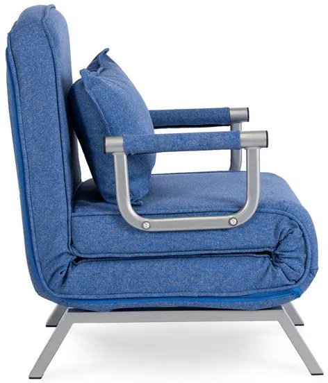 Kreslo pohovka rozkladacia PRATO modrá - vintino.sk