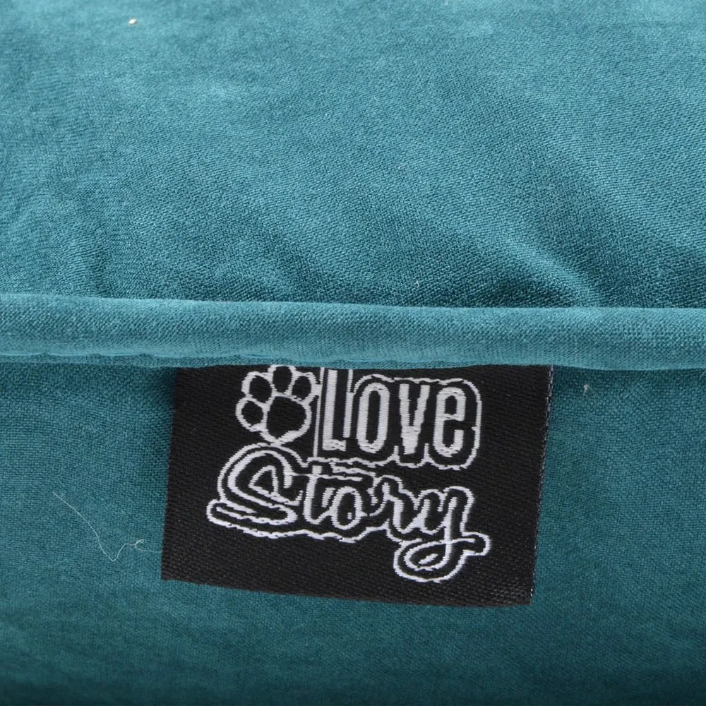 Pelech pre psa v petrolejovej farbe 46x61 cm – Love Story