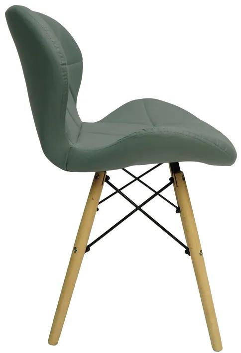 Sivá stolička z eko kože MATIAS