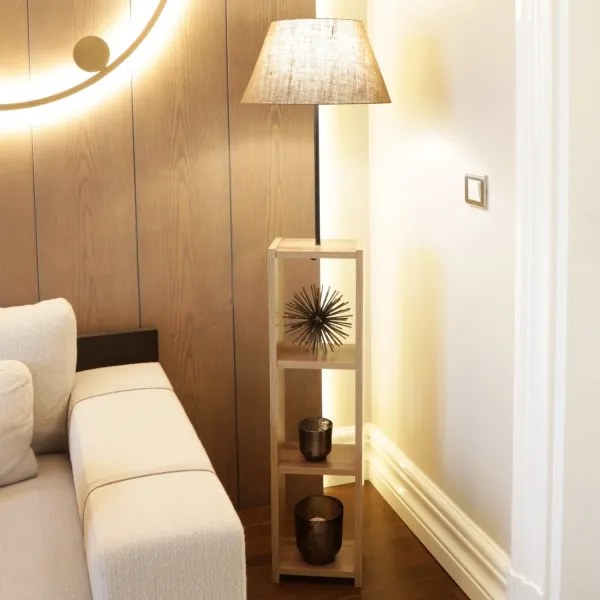 Stojacia lampa AYD 1xE27/40W/230V hnedá