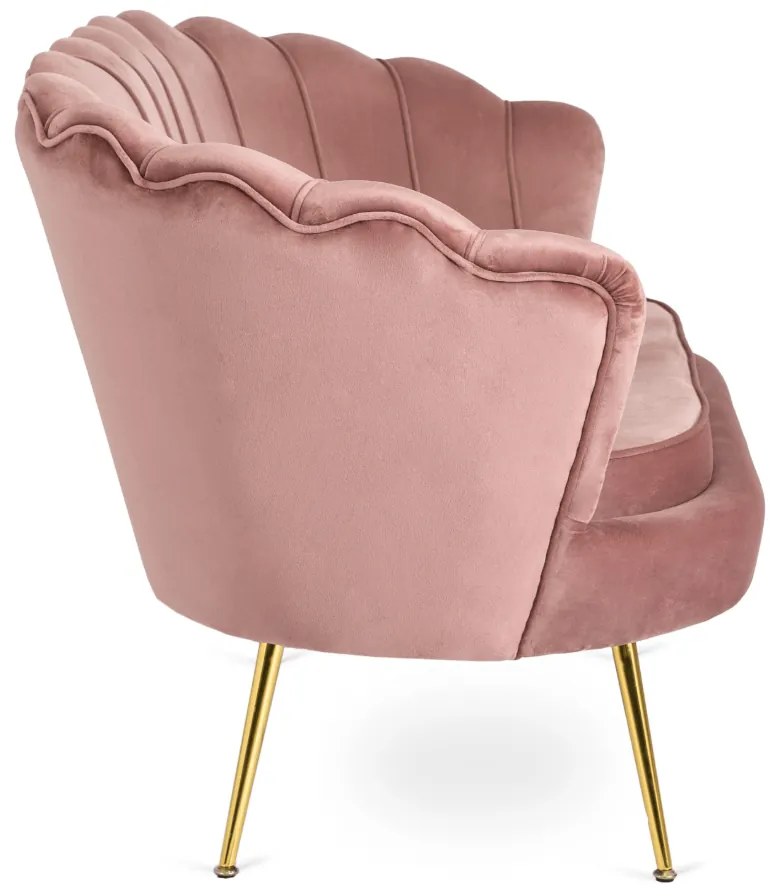 Vintino zamatová sedačka ZORAYA ružová