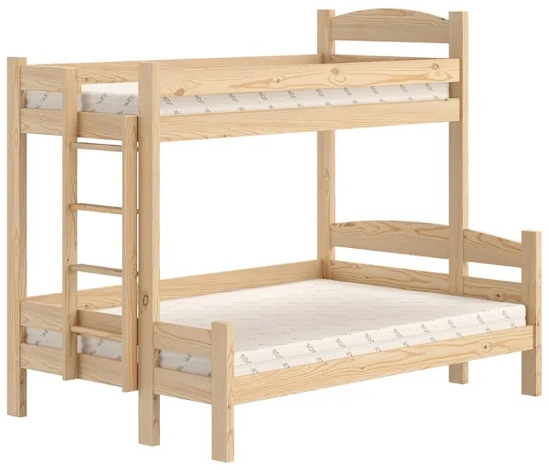 Posteľ poschodová Lovic PPS 001 - Farba Borovica 90x200/120x200 Strana ľavá