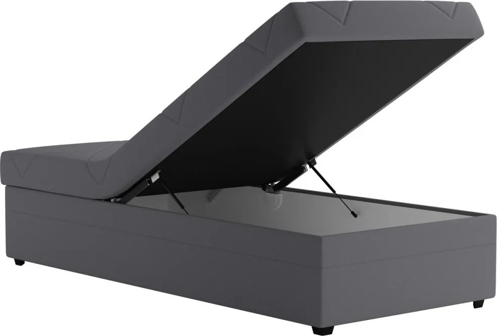 Posteľ Evelina 90x200 cm, stredne šedá látka