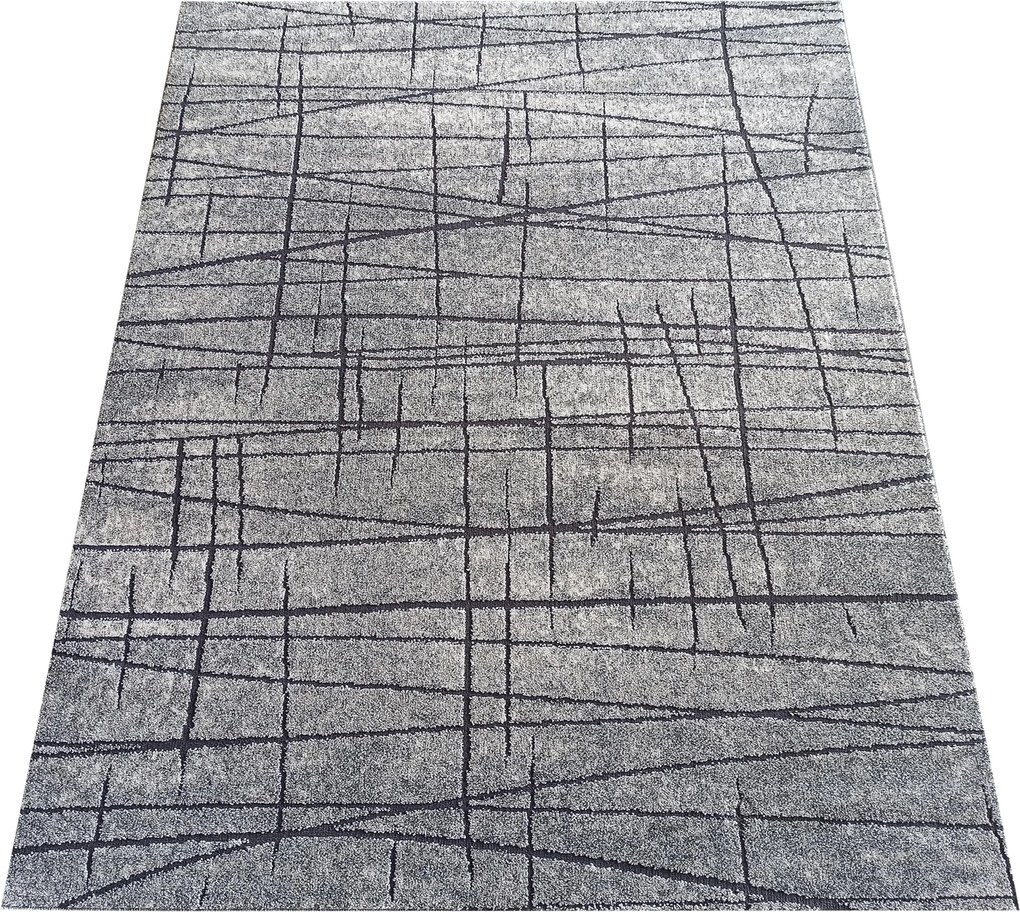 DY Sivý vzorovaný koberec Enigma 08 Rozmer: 200x290 cm