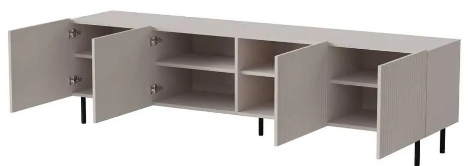TV stolík Paxos 200 cm kašmír/čierny