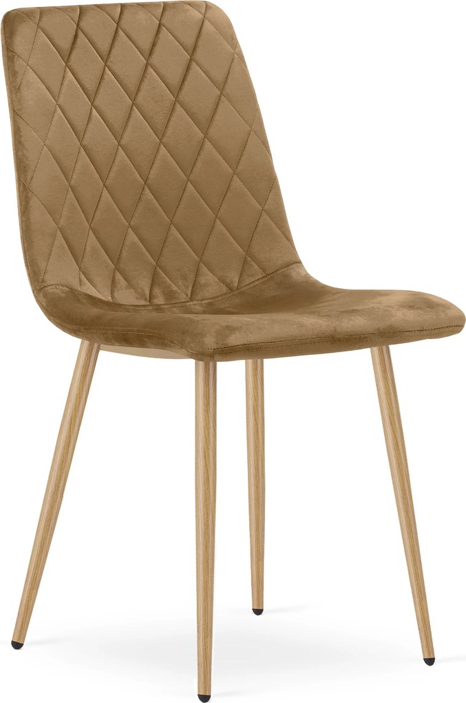 Hnedá zamatová stolička TURIN