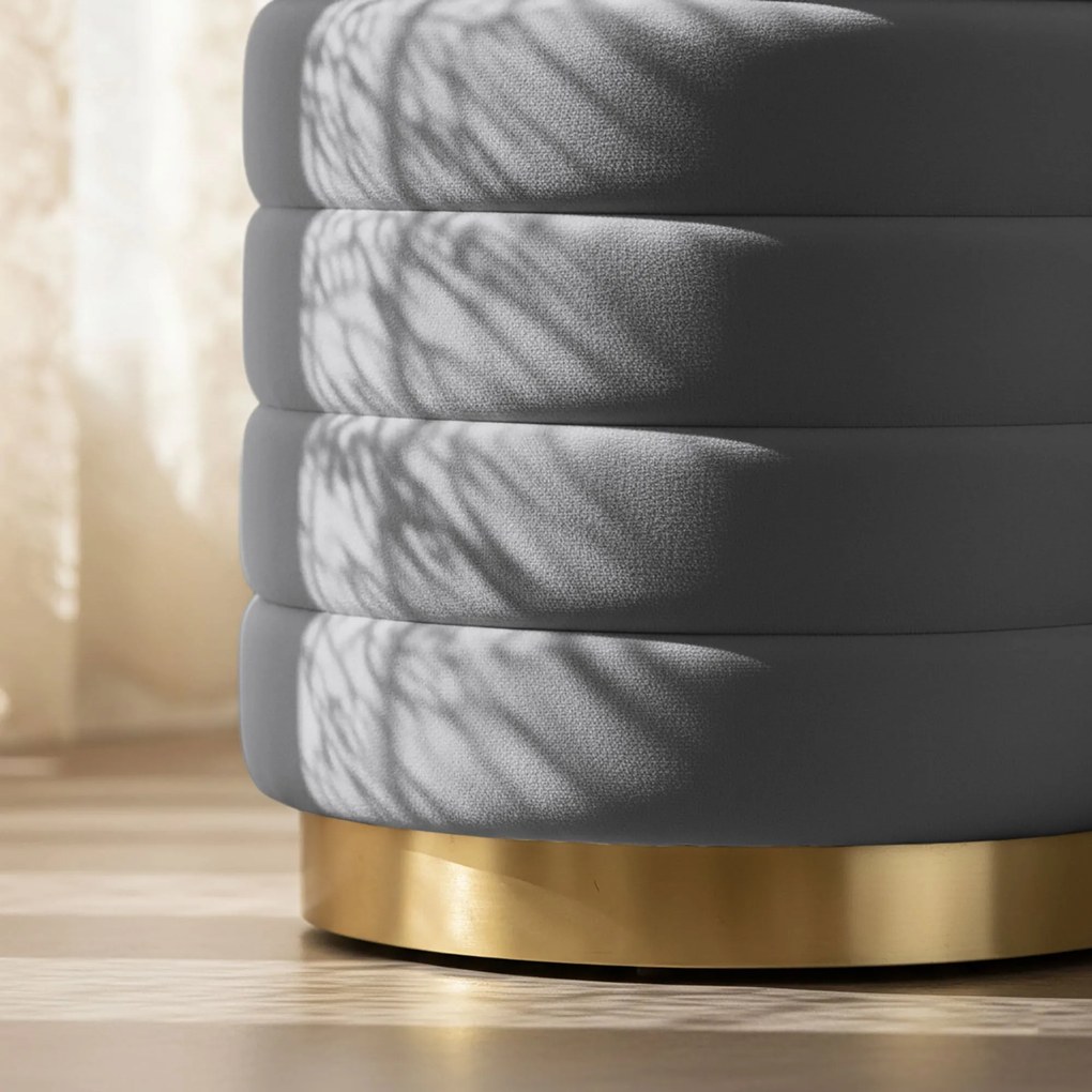 Taburet Luna grafitový