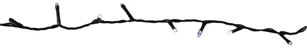 Vánoční solární LED světelný řetěz s časovačem a dálkovým ovládáním DODE 42 m studený bílý