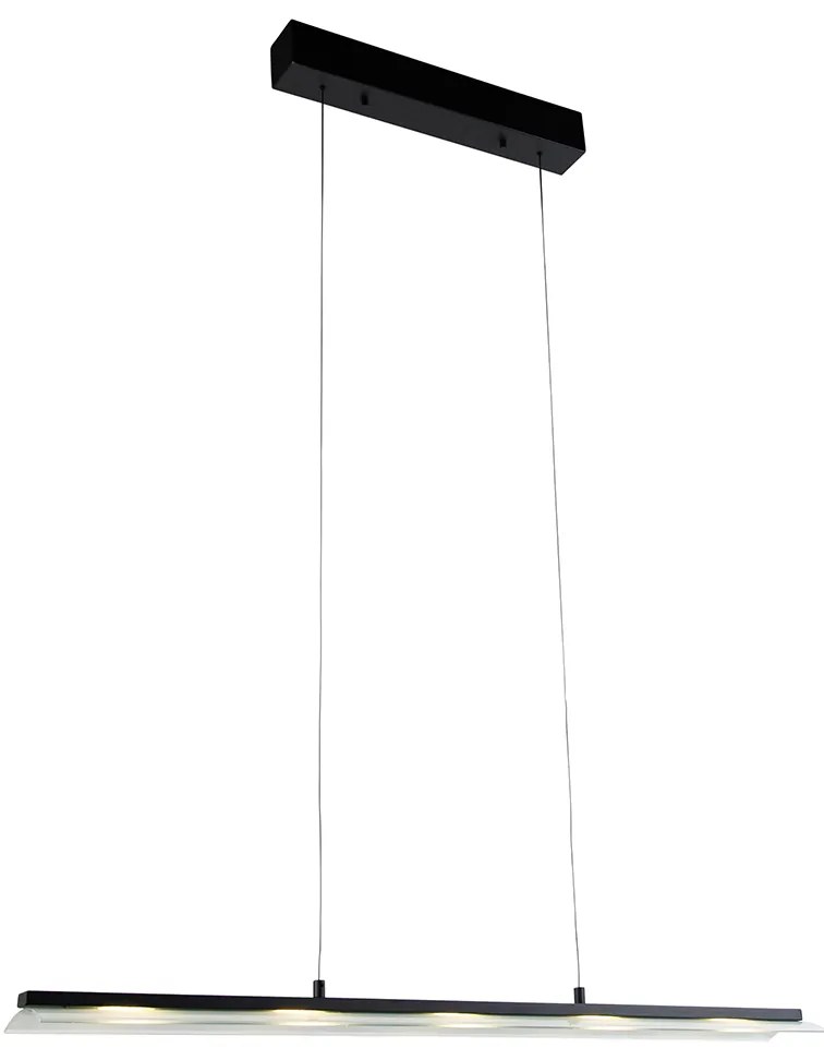 Dizajnové závesné svietidlo čierne vrátane stmievateľného LED 3-stupňového Easylift - Nele