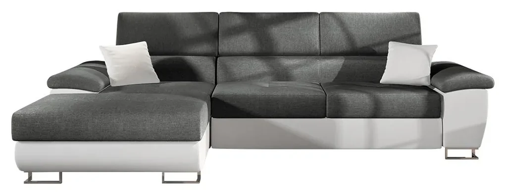 Rohová sedacia súprava Alvin Mini, Dostupné poťahy: ekokoža Soft 017 + Lux 06 + ekokoža Soft 017, Strana: ľavá