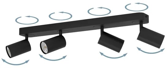 Eglo 900337 - LED RGBW Stmievateľné bodové svietidlo TELIMBELA-Z 4xGU10/4,9W/230V