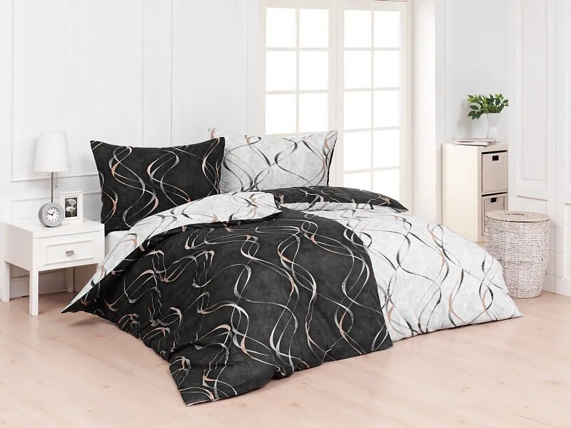 Kvalitná luxusná posteľná bielizeň - Kingston Cotton deluxe digital 1x 220/210, 2x 70/90