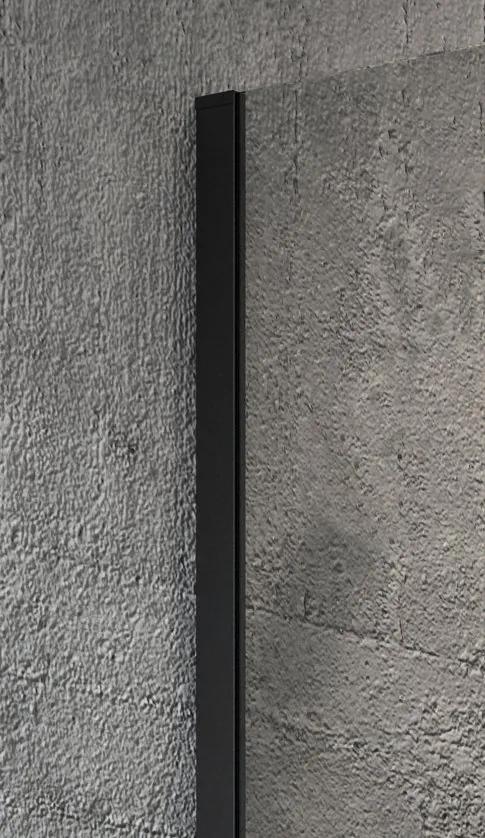 Gelco, VARIO BLACK jednodielna sprchová zástena na inštaláciu k stene, sklo nordic, 1100 mm, GX1511-06
