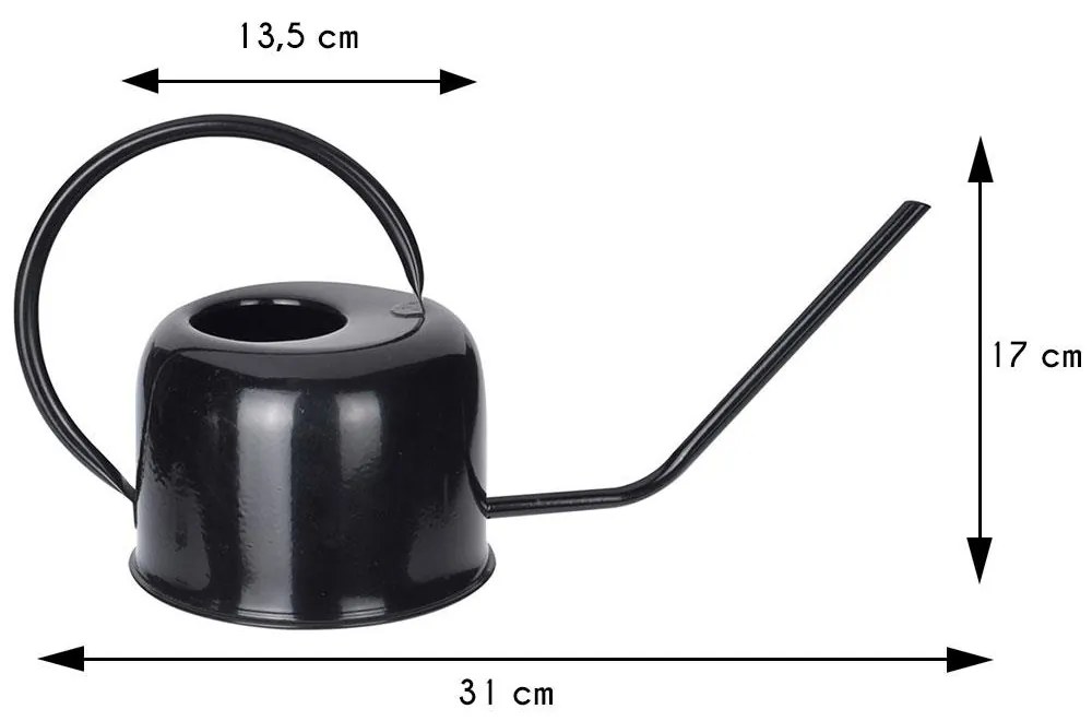 Kanva na polievanie Simple, 1, 1 l, čierna