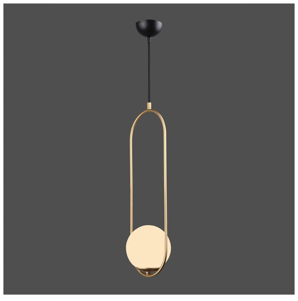 Závesné svietidlo v zlatej farbe Squid Lighting Arch, výška 146 cm