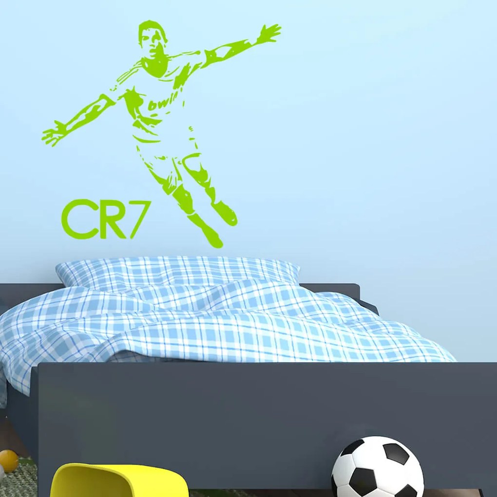 Veselá Stena Samolepka na stenu na stenu Cristiano Ronaldo Farba: černá