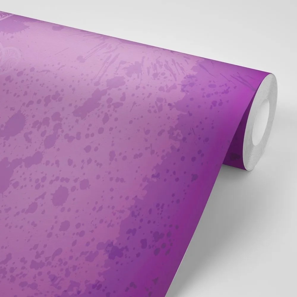 Tapeta fialová arabeska na abstraktnom pozadí - 150x100