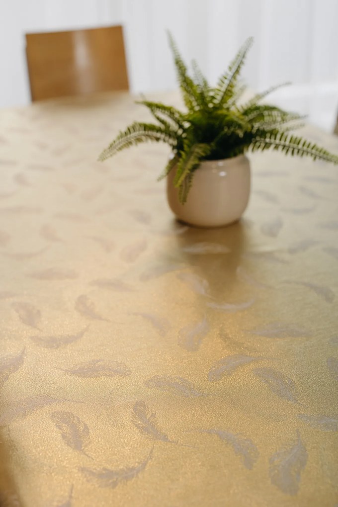 Dekorstudio Luxusný obrus na stôl Pierko - zlatý SW25 Rozmer obrusu (šírka x dĺžka): 120x200cm