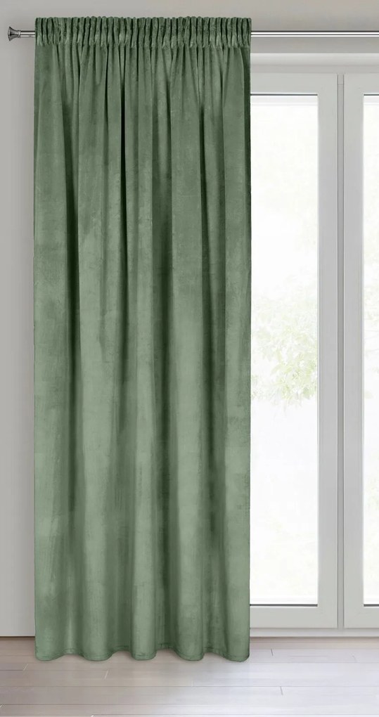 ZATEMŇOVACÍ ZÁVES NA PÁSKE ROSA 140X270 CM TMAVOMÄTOVÁ