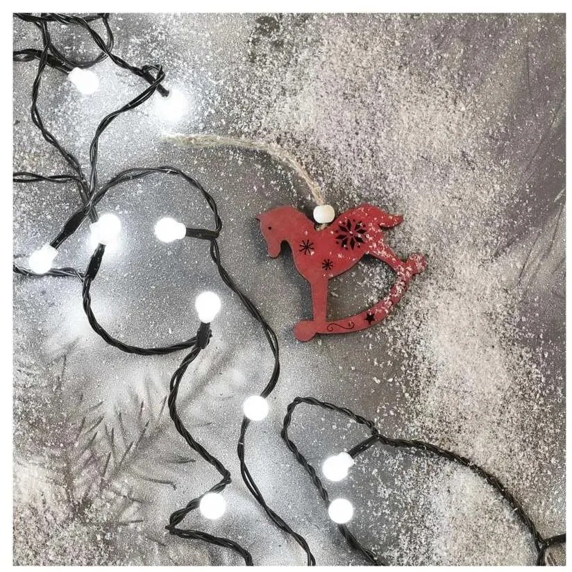 Vianočná reťaz LED 8 m, studená biela