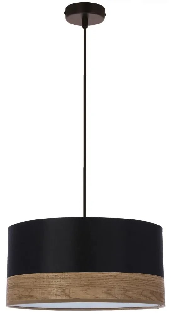 Luster na lanku PORTO 1xE27/60W/230V čierna/hnedá