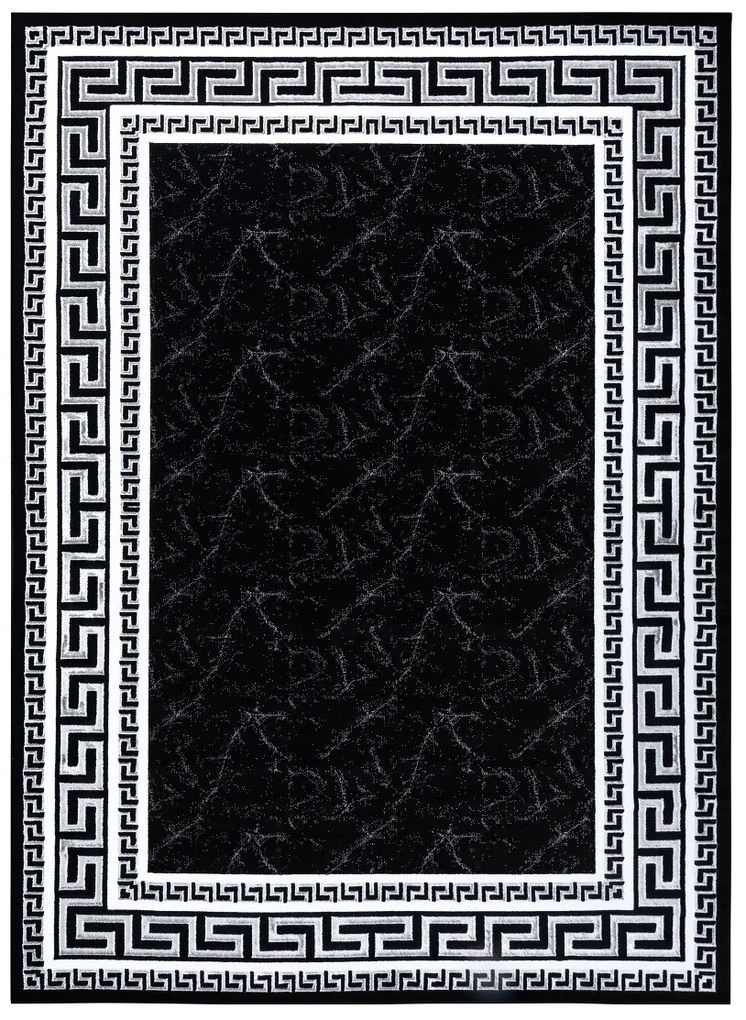 Kusový koberec Gloss 2813 87 greek black/grey, 280x370, čiernobiela, chodba / predsieň, Dywany Łuszczów