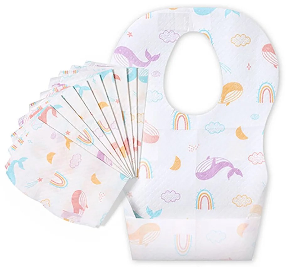 Jednorazové detské podbradníky BabyOno 10 ks v balení