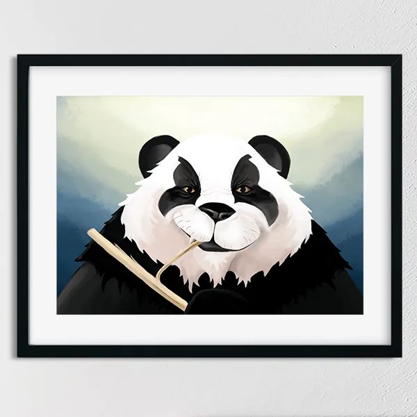 Rámovaný obraz pre deti - Cool panda 50x40 cm