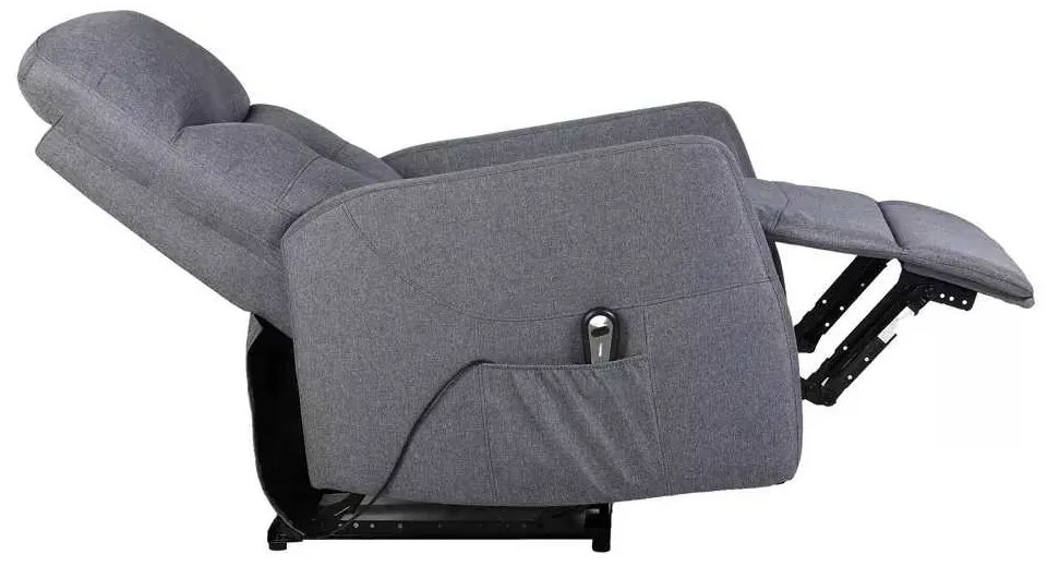 LuxuryForm DESIGN Elektricky polohovateľné televízne kreslo SEMIR - šedé