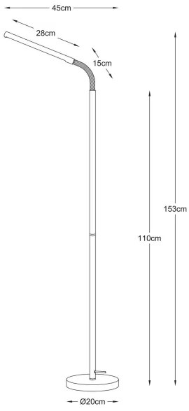 Lucide 36712/05/31 - LED Stojacia lampa GILLY LED/6W/230V biela