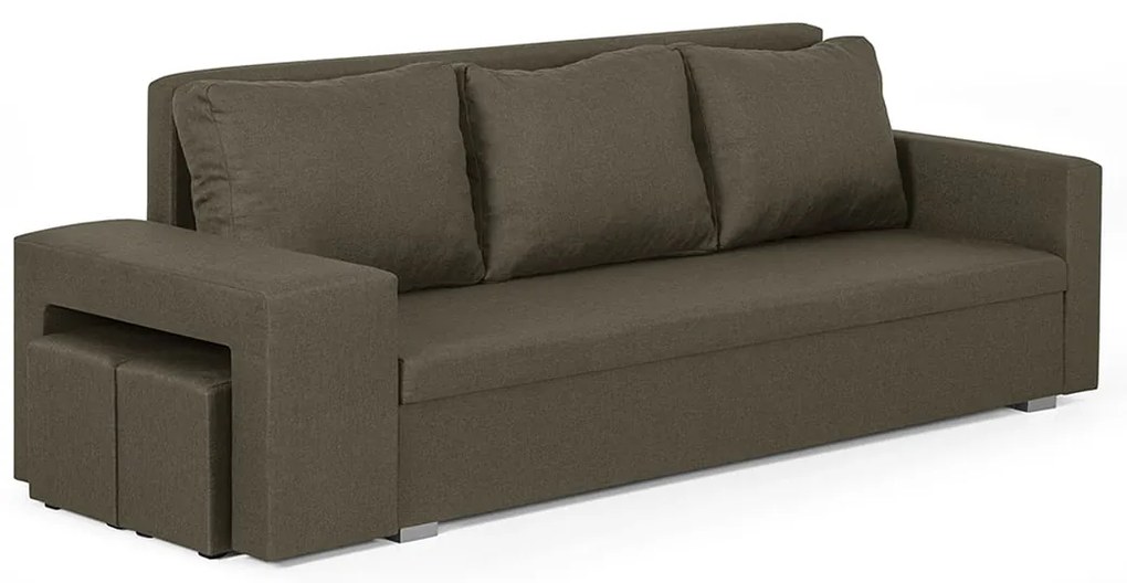 Trojmiestna pohovka s funkciou spania DOLAR II Svetlo hnedá