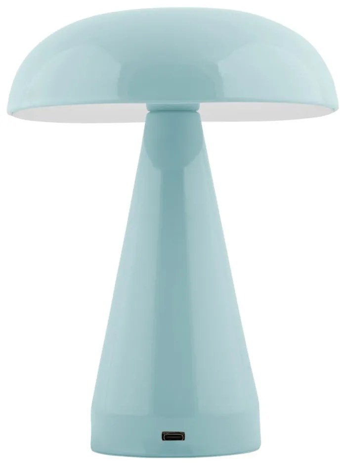 Svetlomodrá LED stmievateľná stolová lampa s kovovým tienidlom (výška 20,5 cm) Rachel – Leitmotiv
