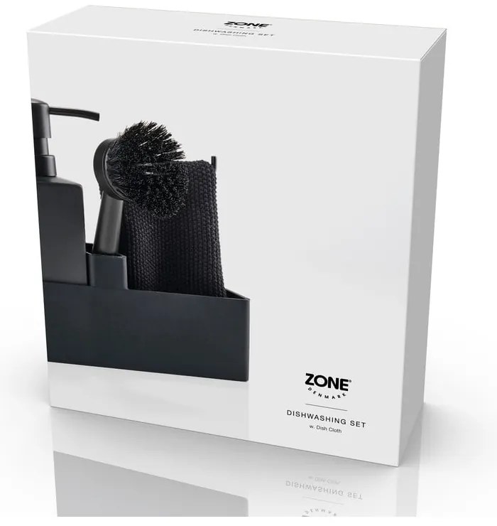 Čierny plastový/silikónový stojan na umývacie prostriedky Singles – Zone