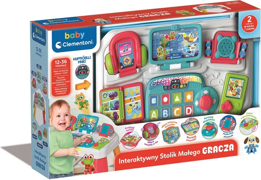 Šteniatka Interaktívny stolový prehrávač Zvuk Svetlá Poľský jazyk Clementoni 50385