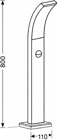 Brilagi - LED vonkajšie svietidlo s čidlom ARCELO LED/9W/230V 80 cm IP44