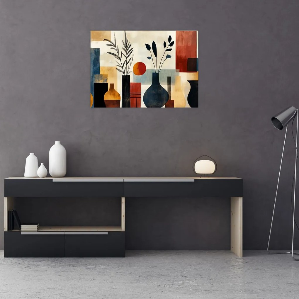Obraz - Kubistické vázy (70x50 cm)