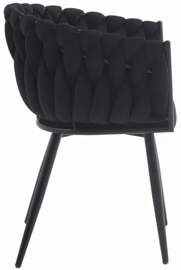 Set dvoch jedálenských stoličiek ORION zamatové čierne (2ks)