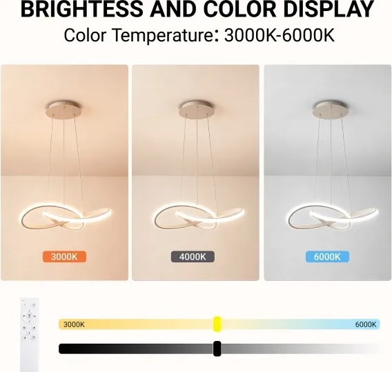 Brilagi - LED stmievateľný luster na lane INFINITY LED/55W/230V 50x50 cm béžový + diaľkové ovládanie