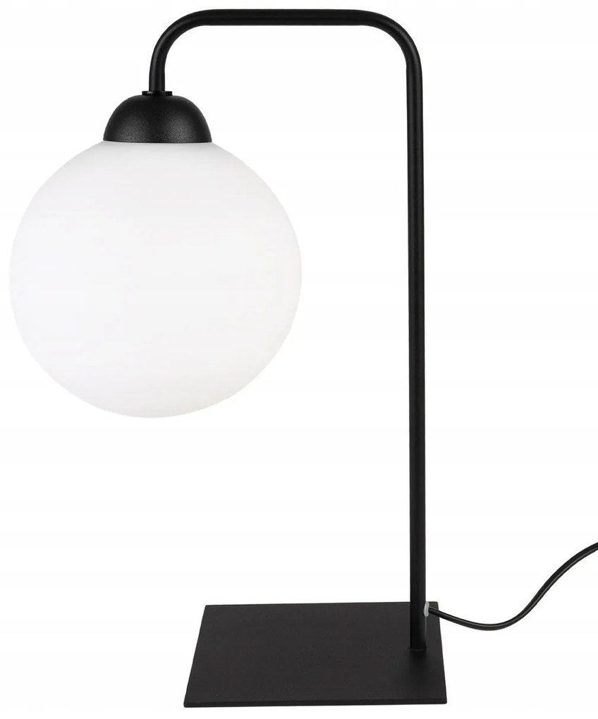 Stolná lampa Florence, 1x biele sklenené tienidlo