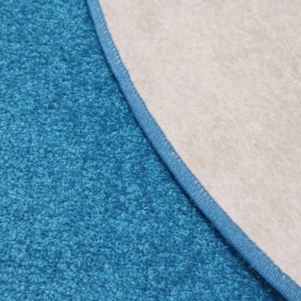 AladinWorld Expres, Kusový koberec Eton tyrkys kruh, 400x400 (priemer) kruh, modrá, obývacia izba