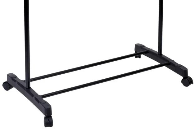 Vešiakový stojan na kolieskach ELA čierny