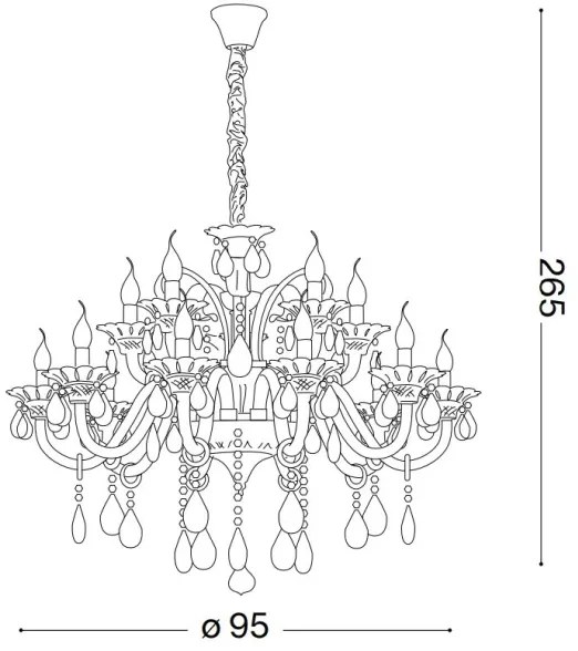 Ideal Lux - Krištáľový luster na reťazi COLOSSAL 15xE14/40W/230V pr. 95 cm chróm