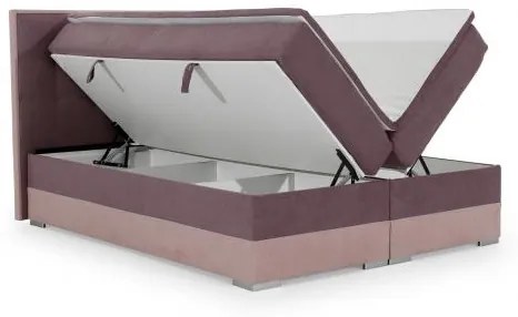 Posteľ Boxspring Damasia 200 x 180, zelená / šedá (látka - 11)